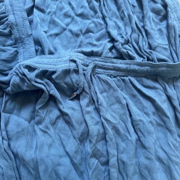 R.Vivimos Womens Summer Cotton Sexy Backless Long Dresses BLUE SIZE XL - Picture 7 of 7